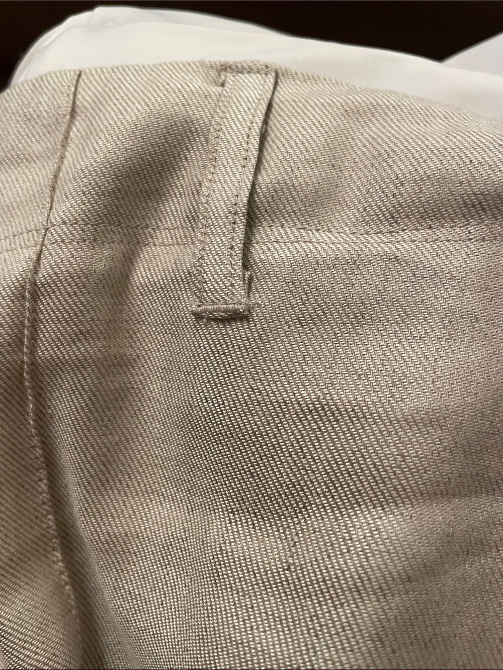 Lysse Wide-Leg Dress Pants in Light Beige Linen Blend. XL - Picture 10 of 10